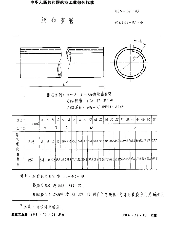 HB 6-37-1983 胶布套管