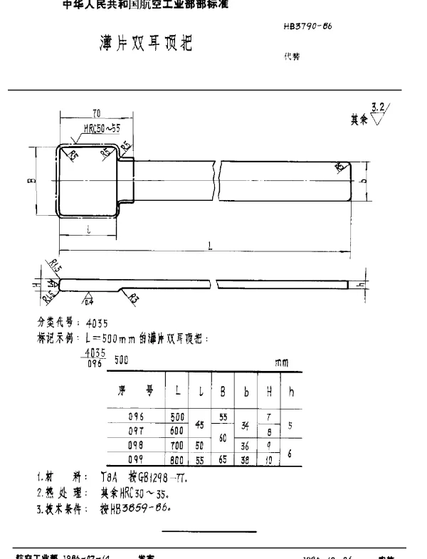 HB 3790-1986 薄片双耳顶把