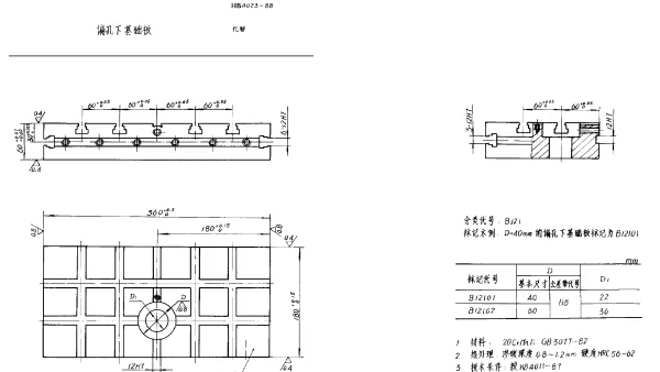 HB 4023-1988 偏孔下基础板
