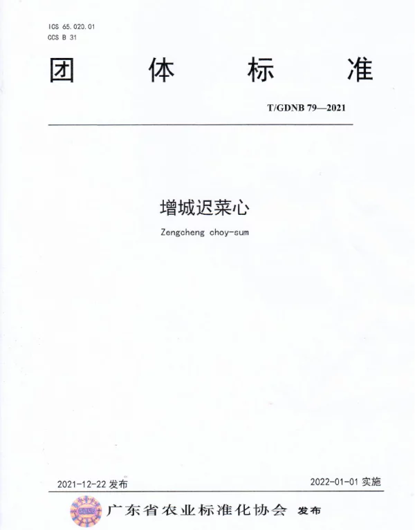 TGDNB 79-2021 增城迟菜心