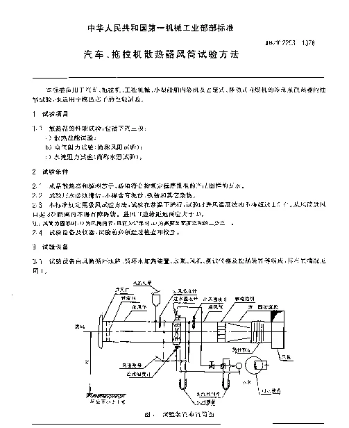 JBT 2293-1978 汽车、拖拉机散热器风筒试验方法