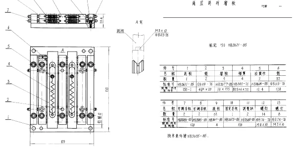HB 3621-1985 两层两列溜板