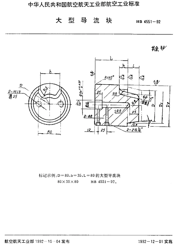 HB 4551-1992 大型导流块