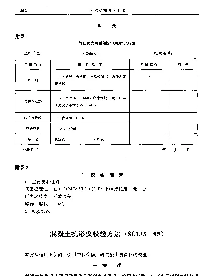 SL 133-1995 混凝土抗渗仪校验方法