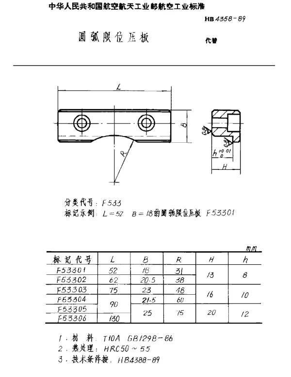 HB 4358-1989 圆弧限位压板