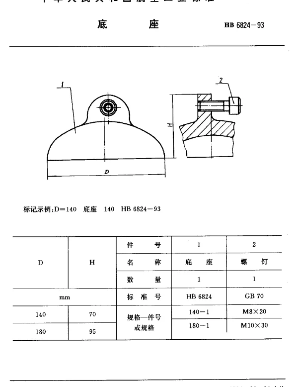 HB 6824-1993 底座