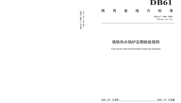 DB61T 498-2020 铸铁热水锅炉定期检验规则