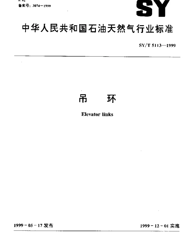 SYT 5113-1999 吊环