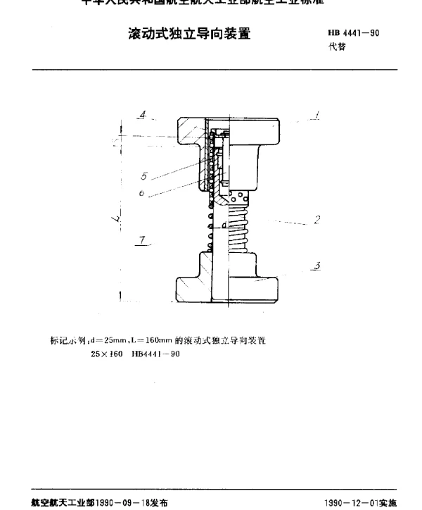 HB 4441-1990 滚动式独立导向装置