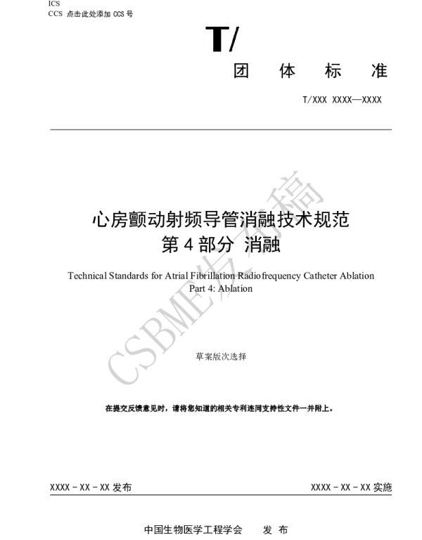 TCSBME 080.4-2024 心房颤动射频导管消融技术规范 第4部分 消融