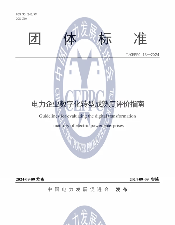 TCEPPC 18-2024 电力企业数字化转型成熟度评价指南