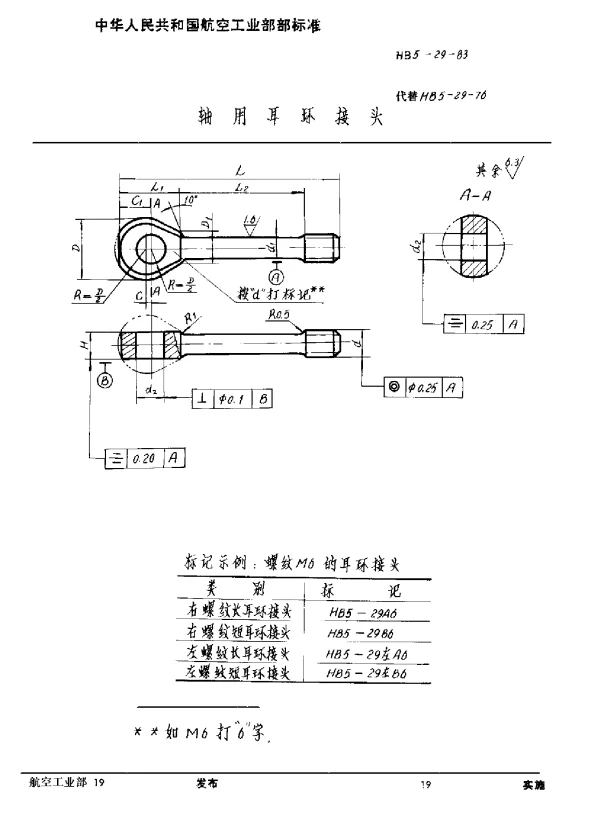 HB 5-29-1983 轴用耳环接头