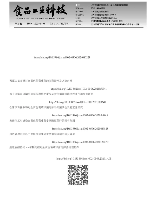 金黄色葡萄球菌内溶素AEJ-CHAP结构域重组表达及活性分析