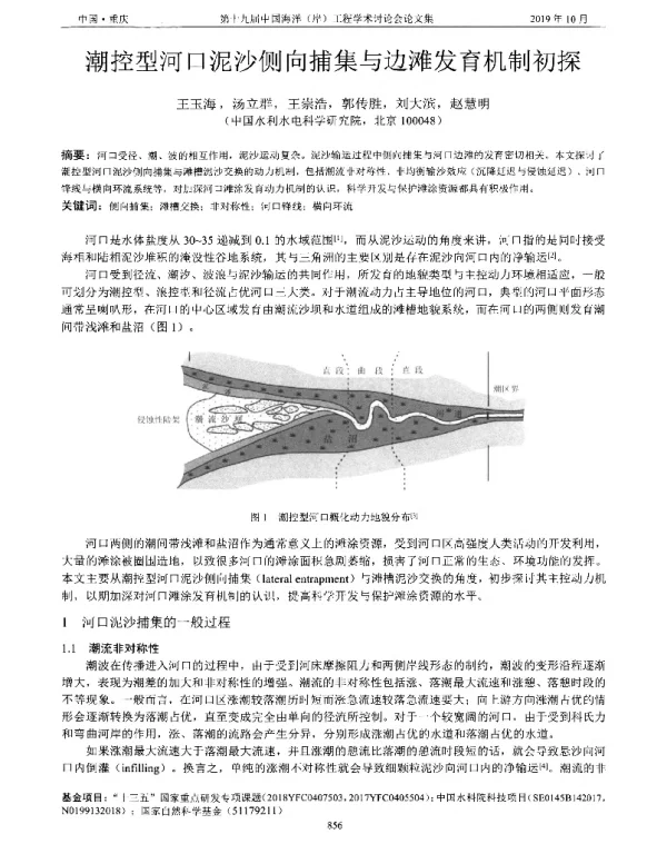 潮控型河口泥沙侧向捕集与边滩发育机制初探