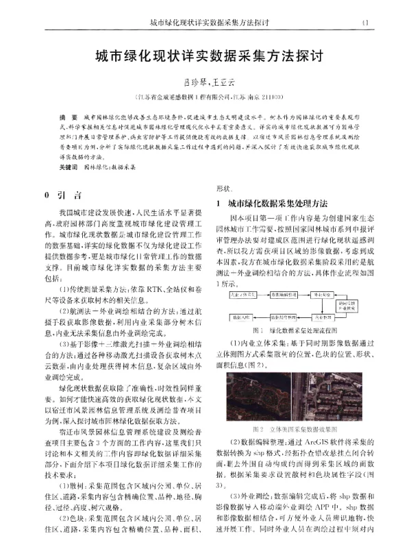 城市绿化现状详实数据采集方法探讨