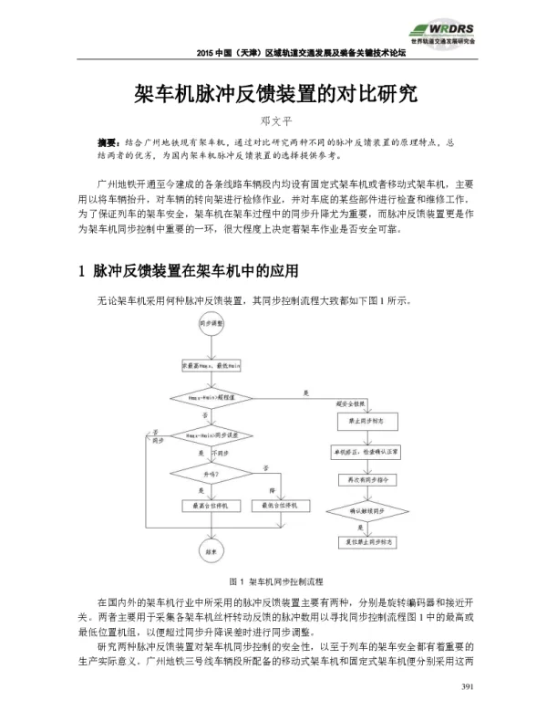 架车机脉冲反馈装置的对比研究