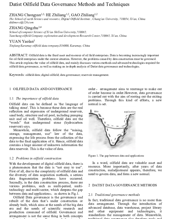 DatistOilfieldDataGovernanceMethodsandTechniques