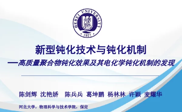 新型钝化技术与钝化机制--高质量聚合物钝化效果及其电化学钝化机制的发现