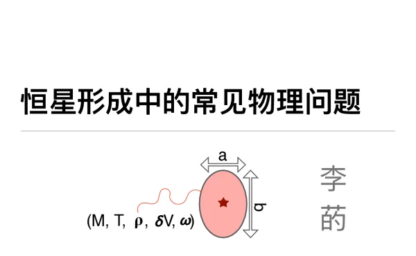 恒星形成中的常见物理理问题