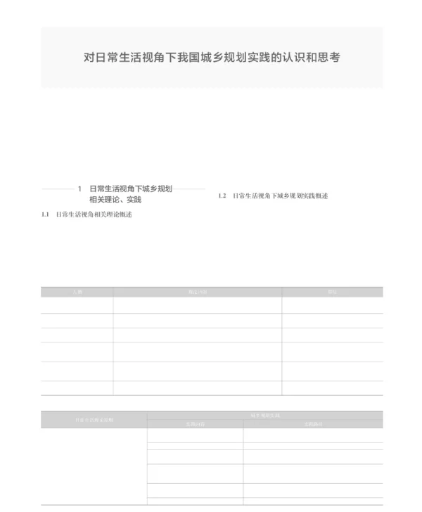 对日常生活视角下我国城乡规划实践的认识和思考