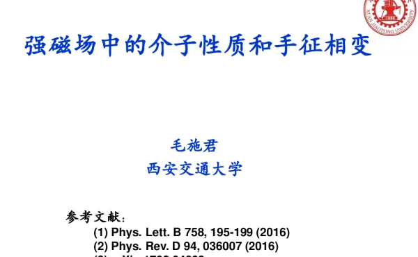 强磁场中的介子性质和手征相变