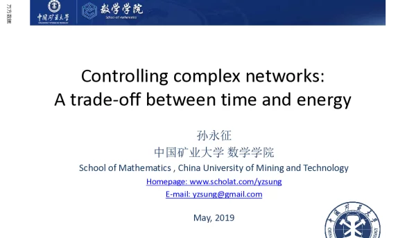 ControllingcomplexnetworksAtrade-offbetweentimeandenergy