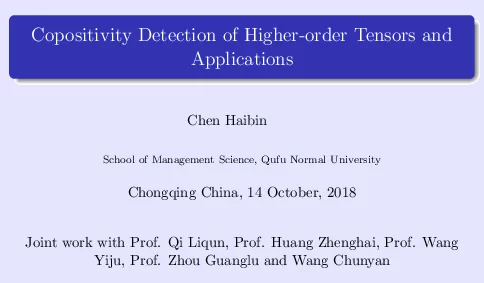 CopositivityDetectionofHigher-orderTensorsandApplications