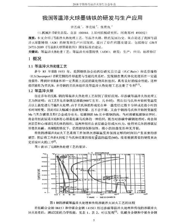 我国等温淬火球墨铸铁的研发与生产应用