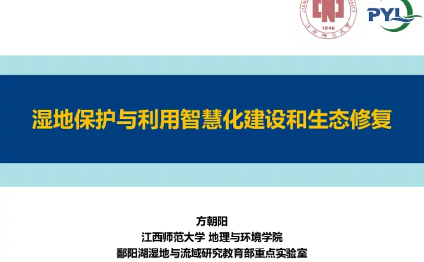湿地保护与利用智慧化建设和生态修复