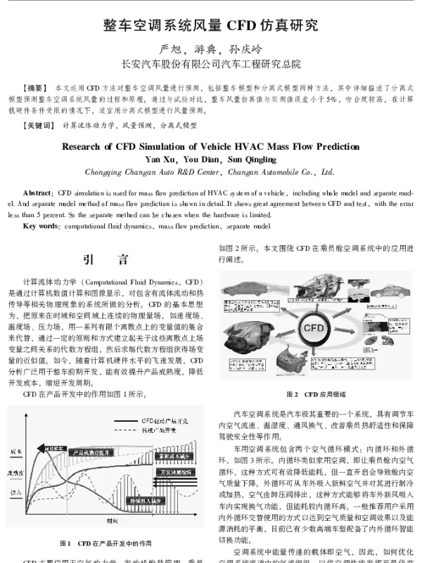 整车空调系统风量CFD仿真研究