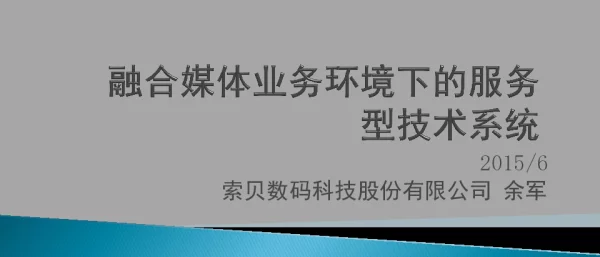 融合媒体业务环境下的服务型技术系统