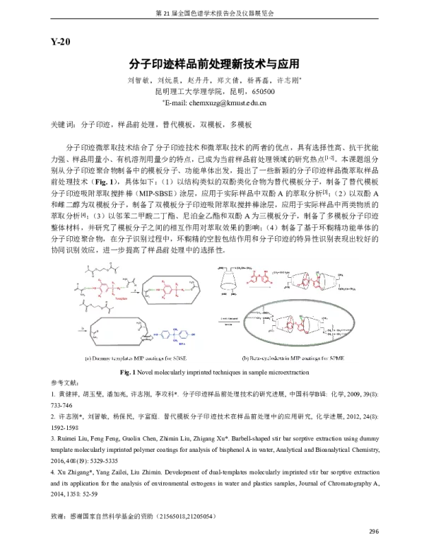 分子印迹样品前处理新技术与应用