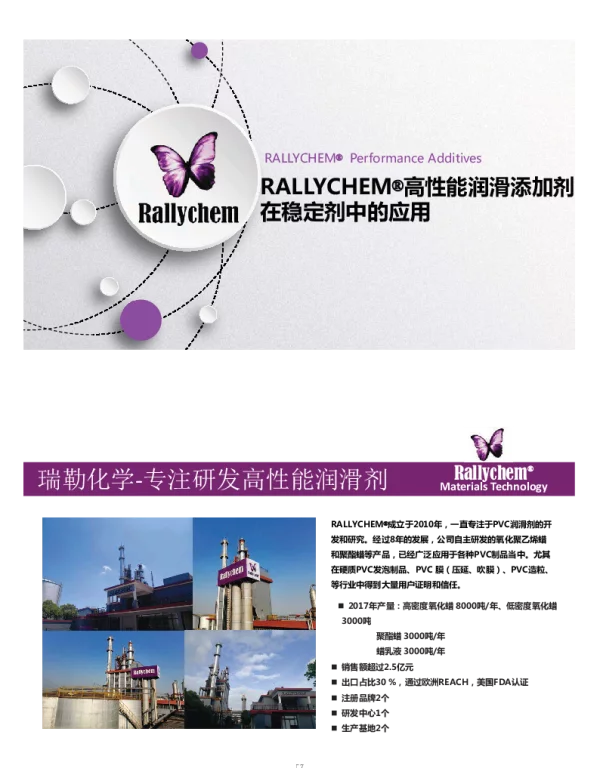 RALLYCHEM(R)高性能润滑添加剂在稳定剂中的应用