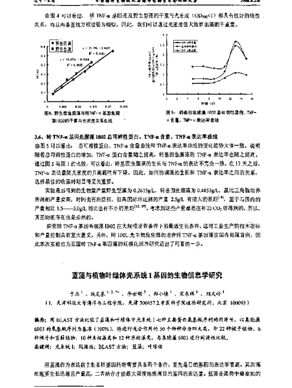 蓝藻与植物叶绿体光系统Ⅰ基因的生物信息学研究