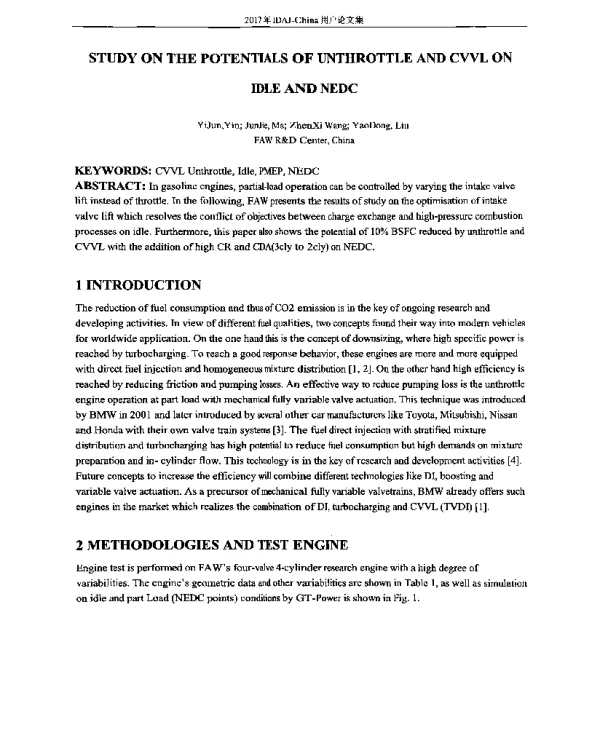 STUDYONTHEPOTENTIALSOFUNTHROTTLEANDCVVLONIDLEANDNEDC