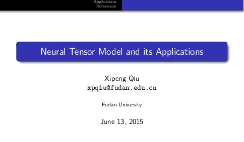 NeuralTensorModelanditsApplications