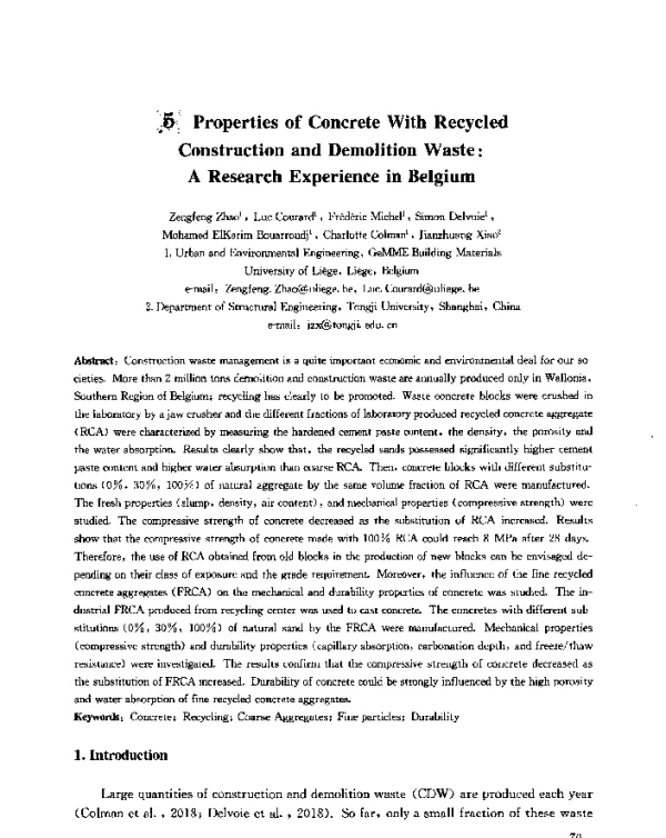 PropertiesofConcreteWithRecycledConstructionandDemolitionWasteAResearchExperienceinBelgium