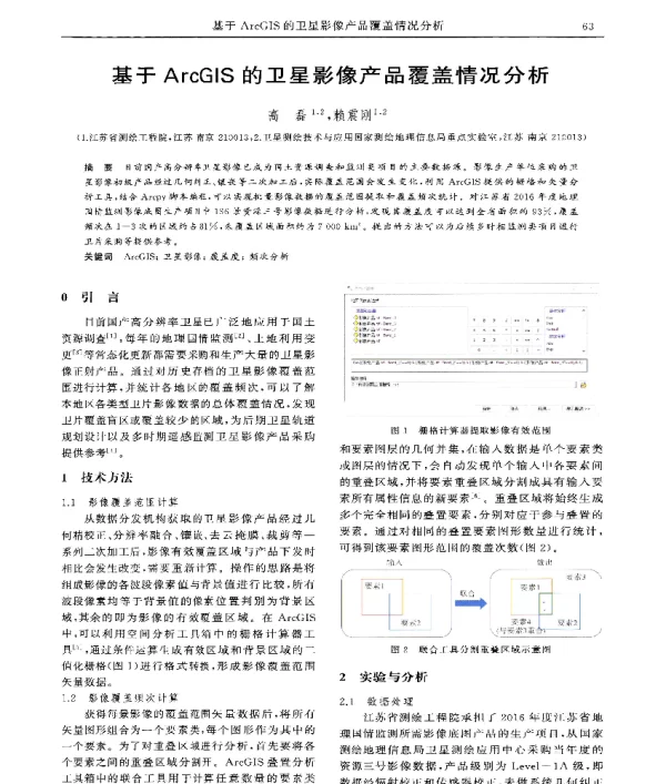 基于ArcGIS的卫星影像产品覆盖情况分析
