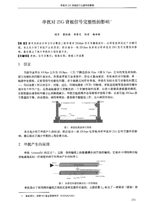 串扰对25G背板信号完整性的影响