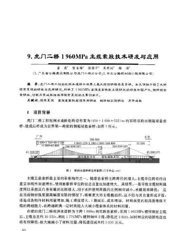 9.虎门二桥1960MPa主缆索股技术研发与应用
