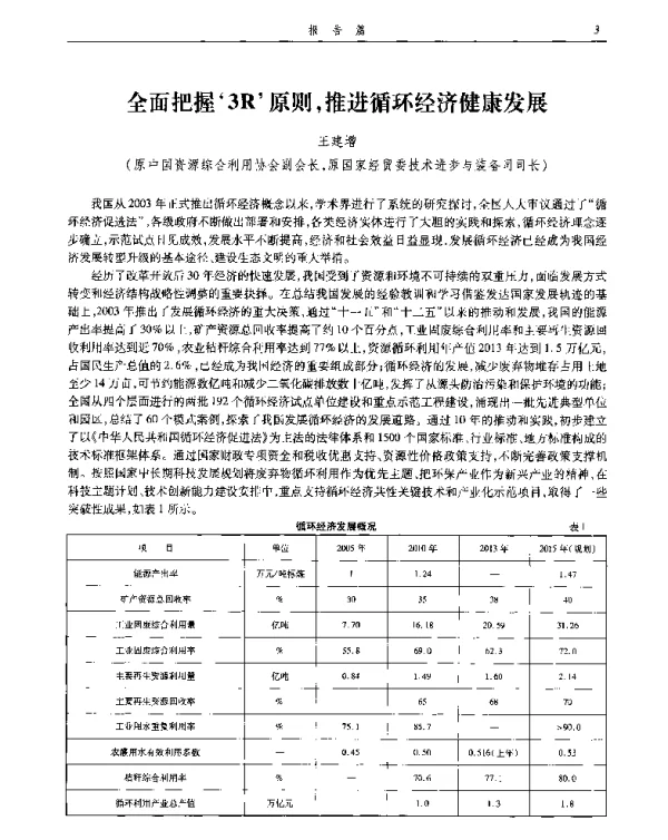全面把握3R原则推进循环经济健康发展
