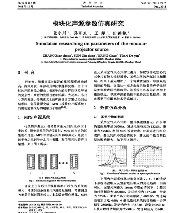 模块化声源参数仿真研究