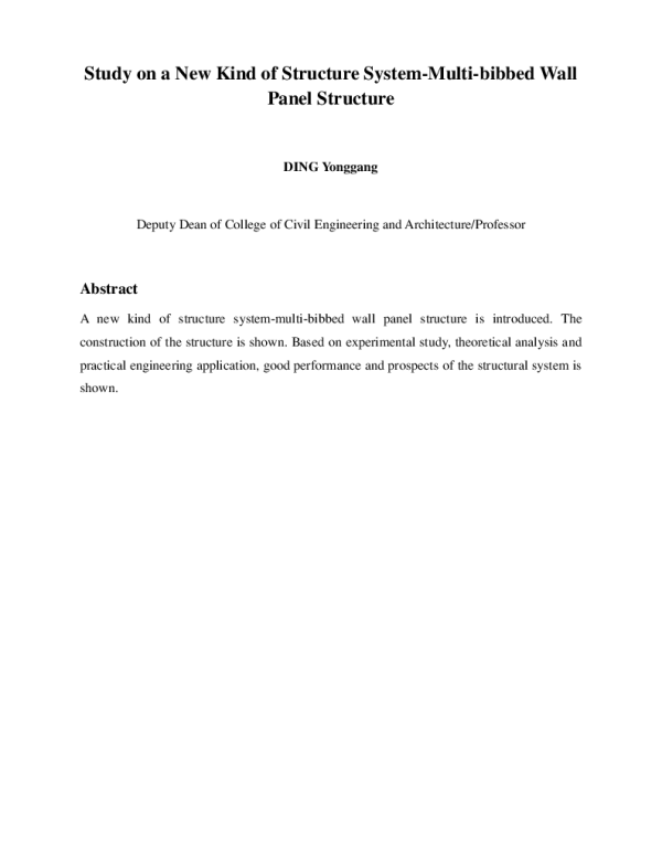 StudyonaNewKindofStructureSystem-Multi-bibbedWallPanelStructure