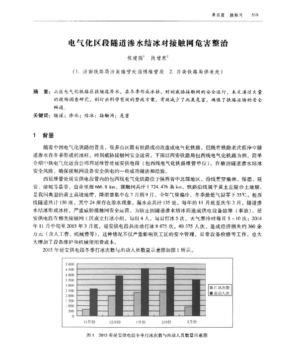 电气化区段隧道渗水结冰对接触网危害整治