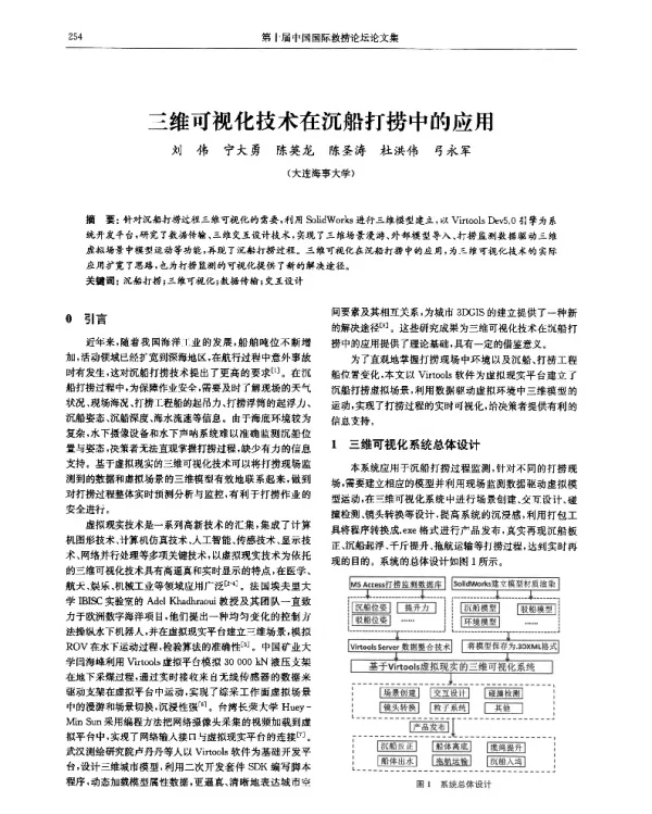 三维可视化技术在沉船打捞中的应用