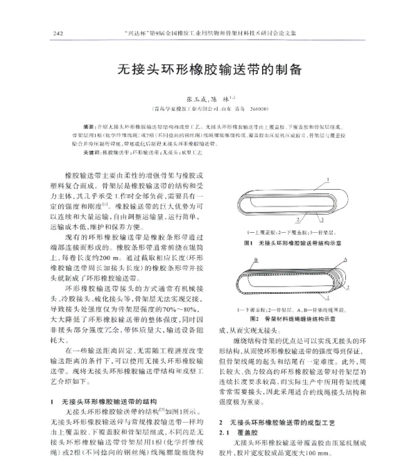 无接头环形橡胶输送带的制备