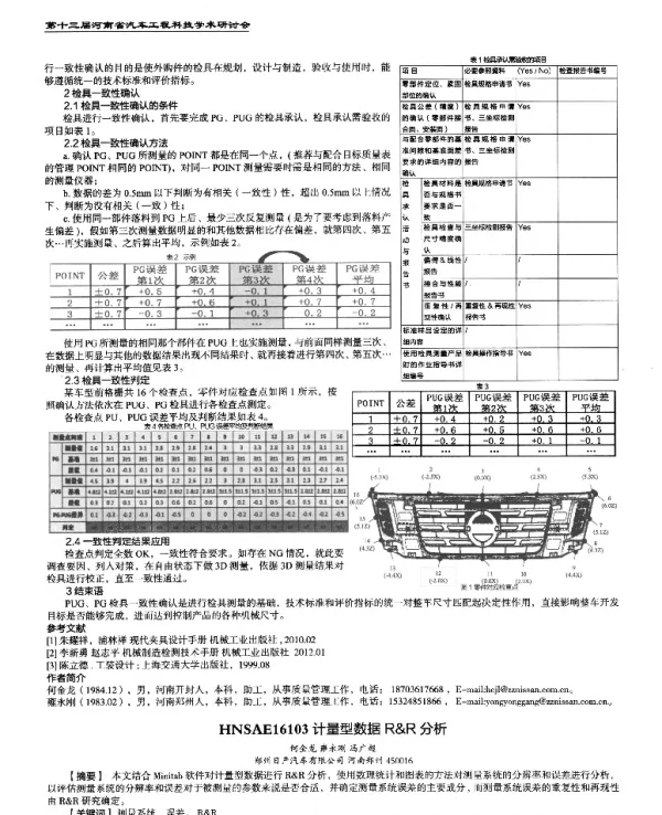 计量型数据R&R分析