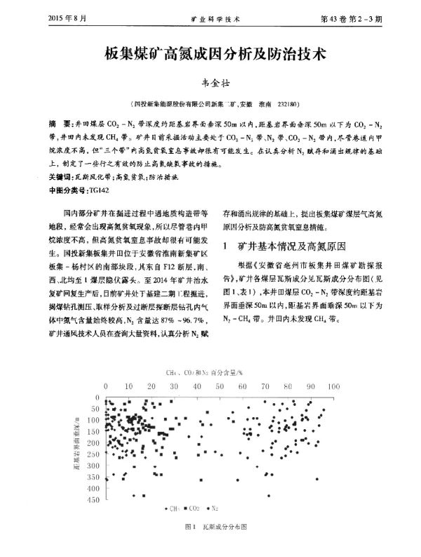 板集煤矿高氮成因分析及防治技术