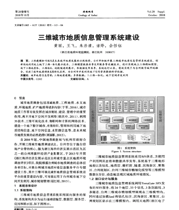 三维城市地质信息管理系统建设