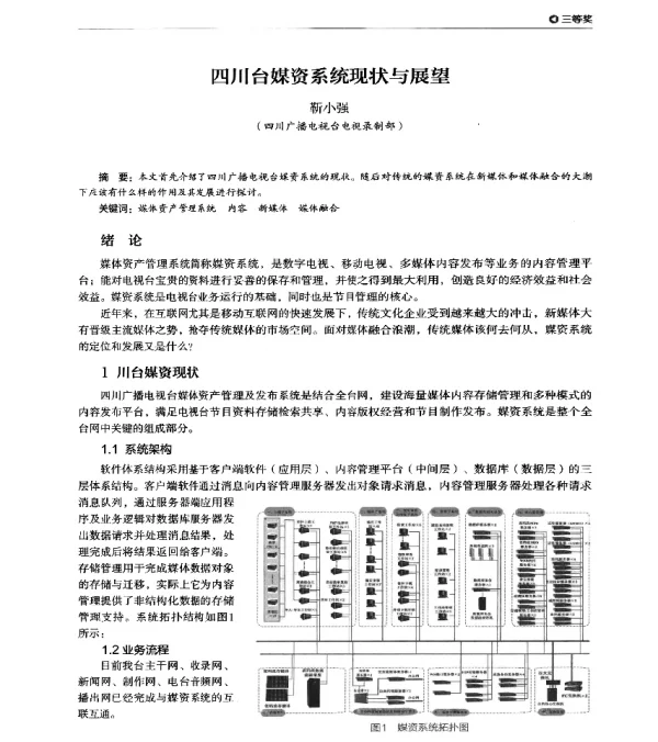 四川台媒资系统现状与展望